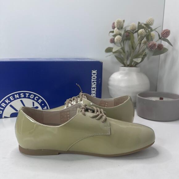 Birkenstock Saunders Patent Leather Clog Cloud Patent Women 5/Men 3 NWB Regular - Picture 7 of 10